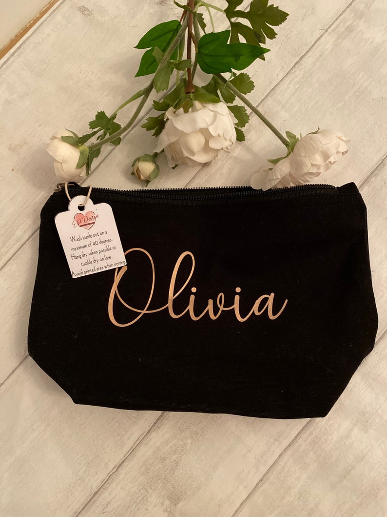 Name personalised make up bag cosmetic bag accessory bag Etsy