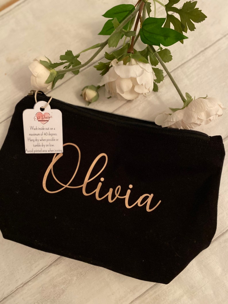 Name personalised make up bag cosmetic bag accessory bag Etsy