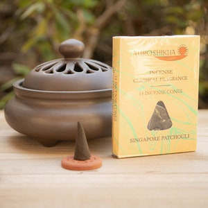 Auroshikha Singapore Patchouli Cone Incense Authentic Indian Incense For Meditation, Healing, Sleep image 1