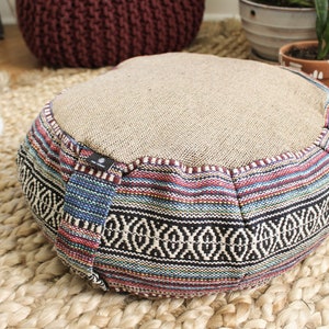 Inner Chakra 18 Brown Round Buckwheat Zafu Cushion Buckwheat Pillow Floor Cushion Meditation Cushion Meditation Pillow Floor image 1