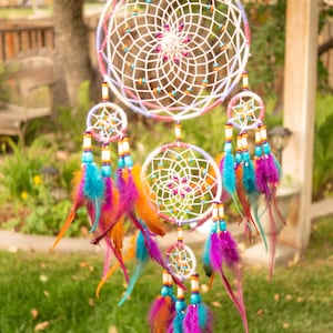 Gaia Rainbow Dreamcatcher American Dreamcatcher Dream Catcher & Wall Hanging image 1