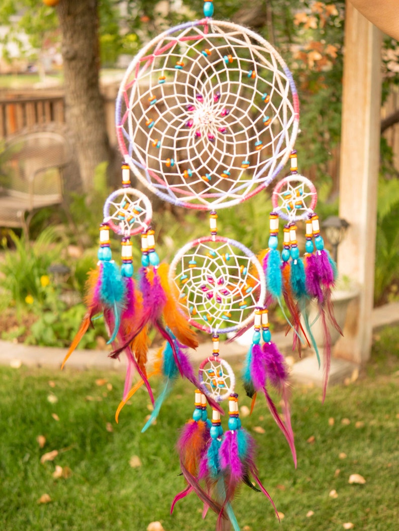 Gaia Rainbow Dreamcatcher American Dreamcatcher Dream Catcher & Wall Hanging image 1