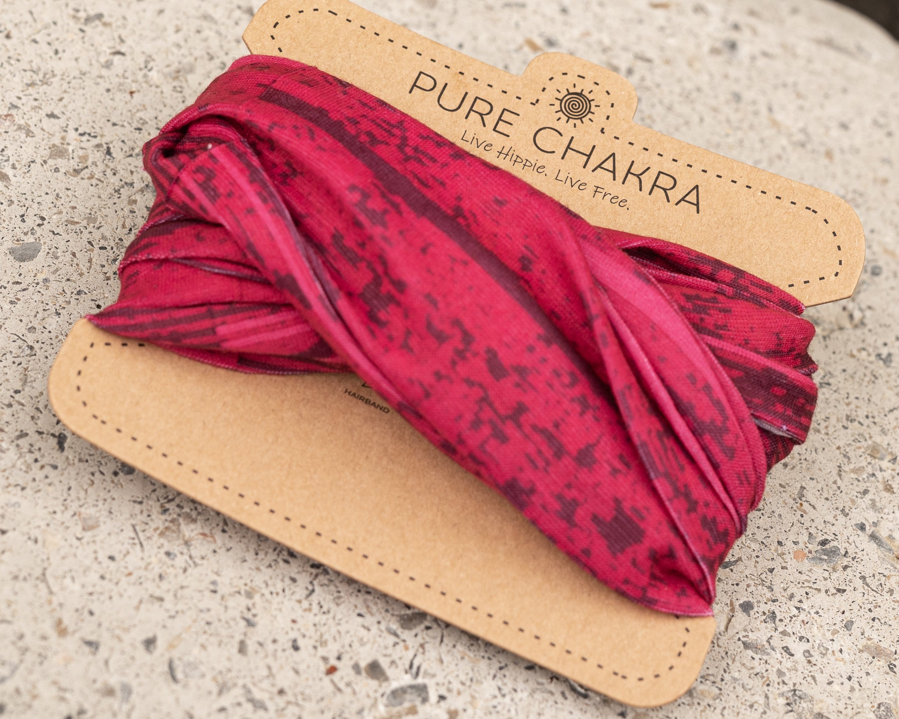 Static Pink Hippie Wide Headband - Washable Mask - Cloth Face Mask - Multifunctional Headband - Neck Gaitor