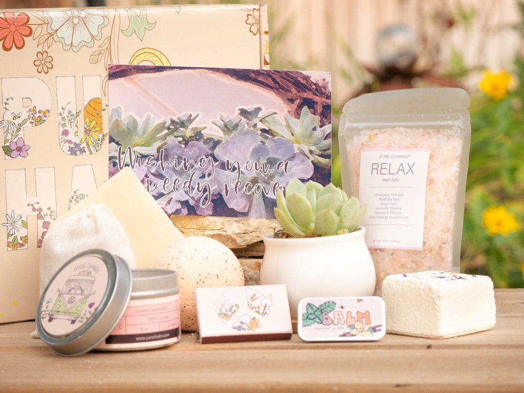 Wishing You a Speedy Recovery. Succulent Gift Box. Feel Better Gift ...