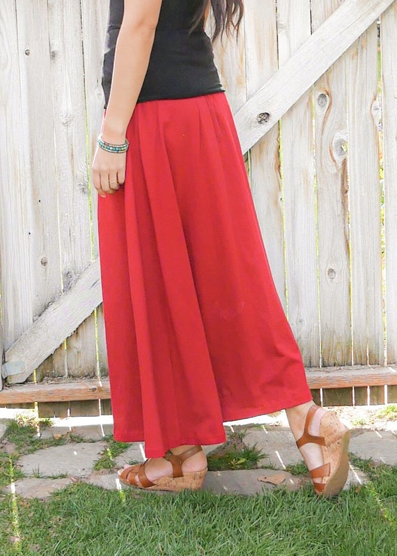 Cotton a line maxi skirt top