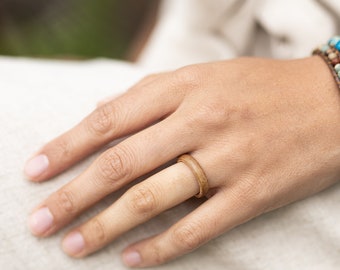 Willow Double Layered Rosewood & Olive Womens Wood Ring - Travel Ring - Wood Band - Fidget Ring