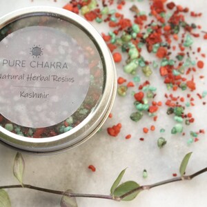 Pure Chakra Kashmir Herbal Incense Resins - Natural Resin Incense For Meditation, Witchcraft, Healing