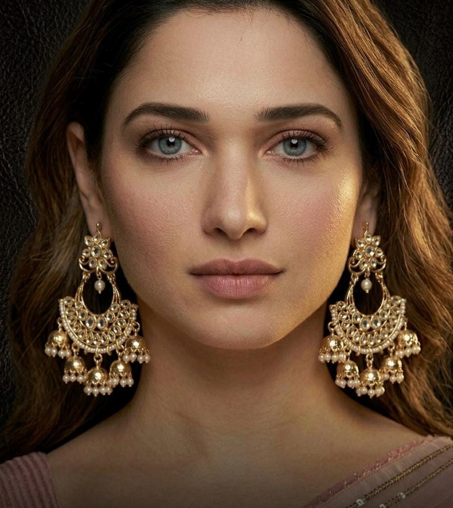 Kundan Chandbali Earrings