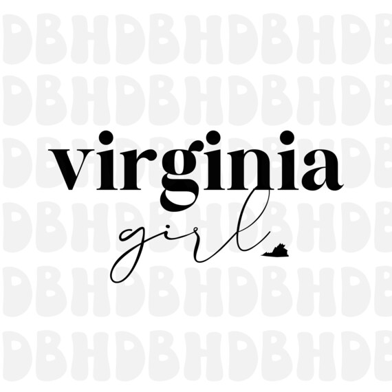 Virginia Girl Retro Svg Cut File States Svg for Womens Etsy