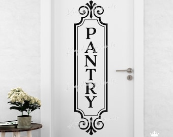Farmhouse Pantry Door Decal | Vinyl Kitchen Sticker