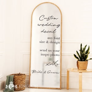 Custom Mirror Wedding Decal | Personalized Wedding Sticker, Wedding Mirror Decal, Wedding Reception Sign, Wedding Chalkboard Decor, Quote