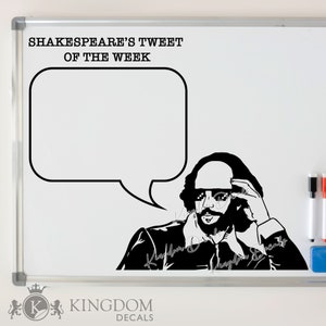 Shakespeare’s Tweet of the Week | English Teacher | Classroom Décor | Whiteboard Decals | ELA Teacher | High School Classroom