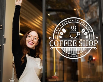 Custom Business Logo Decal | Personalized Storefront Vinyl Sticker, Create Your Own Business Window Decal, Custom Store Window Vinyl Decal