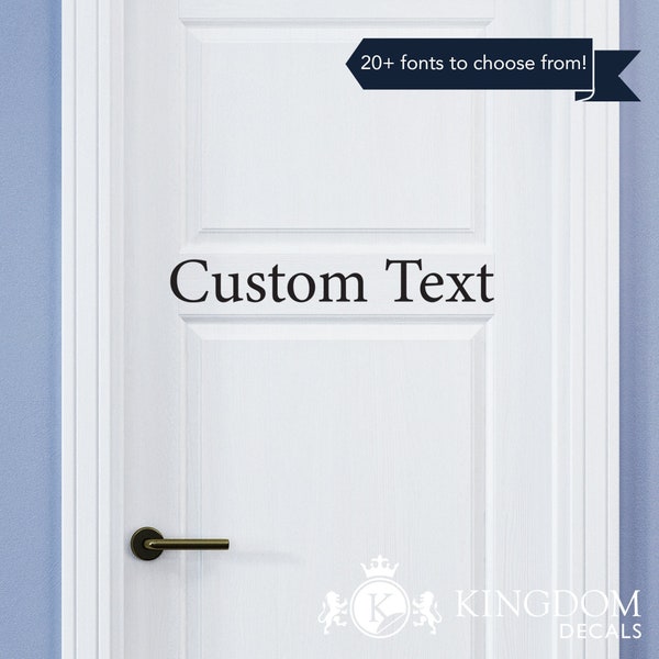 Door Decal | Custom Sticker, Personalized Front Door Vinyl, Welcome Home Lettering, Window Entryway, Housewarming Gift, House Numbers, Label