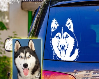 Custom Pet Portrait Decal: Personalized Dog/Cat Car Sticker