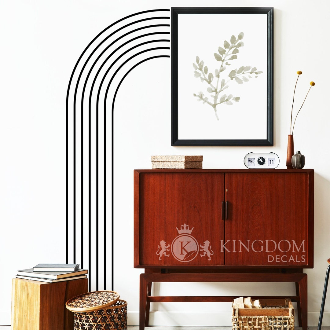 Half Arch Wall Decal | Boho Wall Sticker, Geometric Bohemian Decor ...