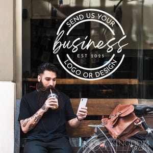 Custom Logo Decal | Personalized Business Window Sticker, Custom Business Logo, Custom Vinyl Lettering, Custom Logo for Storefront Window