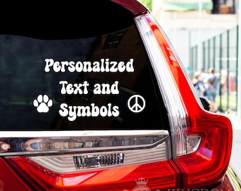 Personalized Retro Car Decal: Custom Bumper Sticker, Laptop Vinyl