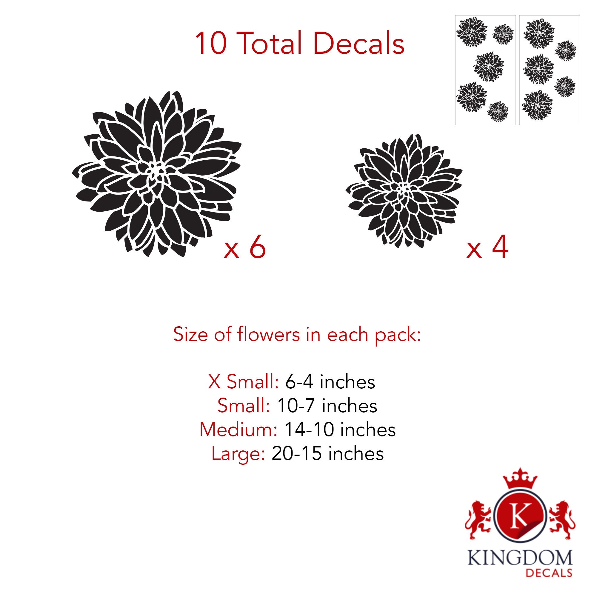 Flower Wall Decal Dahlia Wall Sticker Nursery Decor Bloom Etsy