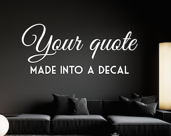 Aangepaste muursticker | Maak je eigen gepersonaliseerde muursticker, aangepaste vinyl muurdecoratie citaat, vinyl belettering muurwoorden, aangepaste muurkunst