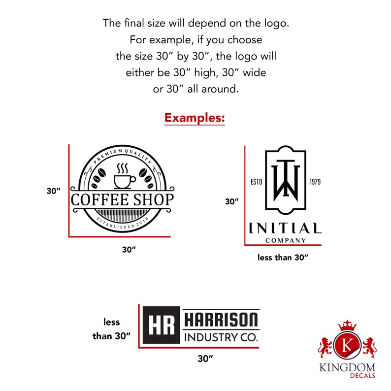 Custom Business Logo Decal | Personalized Storefront Vinyl Sticker, Create Your Own Business Window Decal, Custom Store Window Vinyl Decal image 4