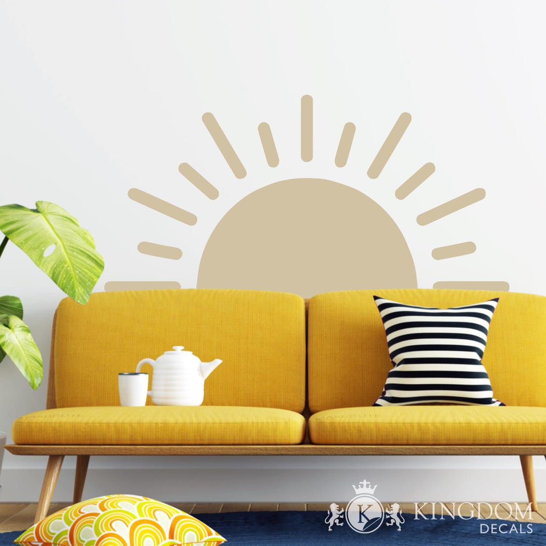 Half Sun Wall Decal | Baby Nursery, Playroom Vinyl Sticker - Etsy