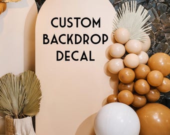 Custom Birthday Backdrop Decal: Party Decoration