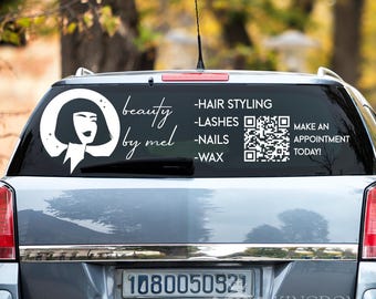 Custom Car Window Decal: Logo, Text, QR Code - Business Advertising