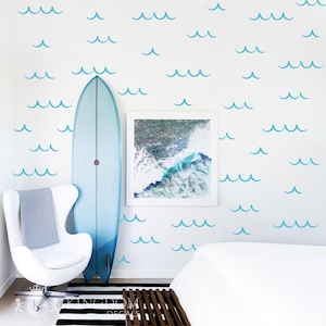 Wave Wall Decal | Ocean Waves Wall Sticker, Beach Waves Wall Decal-Nursery Nautical Wall Decor-Wave Wall Art-Beach House or Kids Room Decal