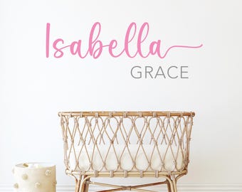 Calcomanía de pared con nombre personalizado: decoración para habitación infantil