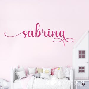 Name Wall Decal | Personalized Girl Name Sticker, Custom Nursery Wall Decor, Kids Room Decor, Custom Rustic Cottage Style Name Wall Decal
