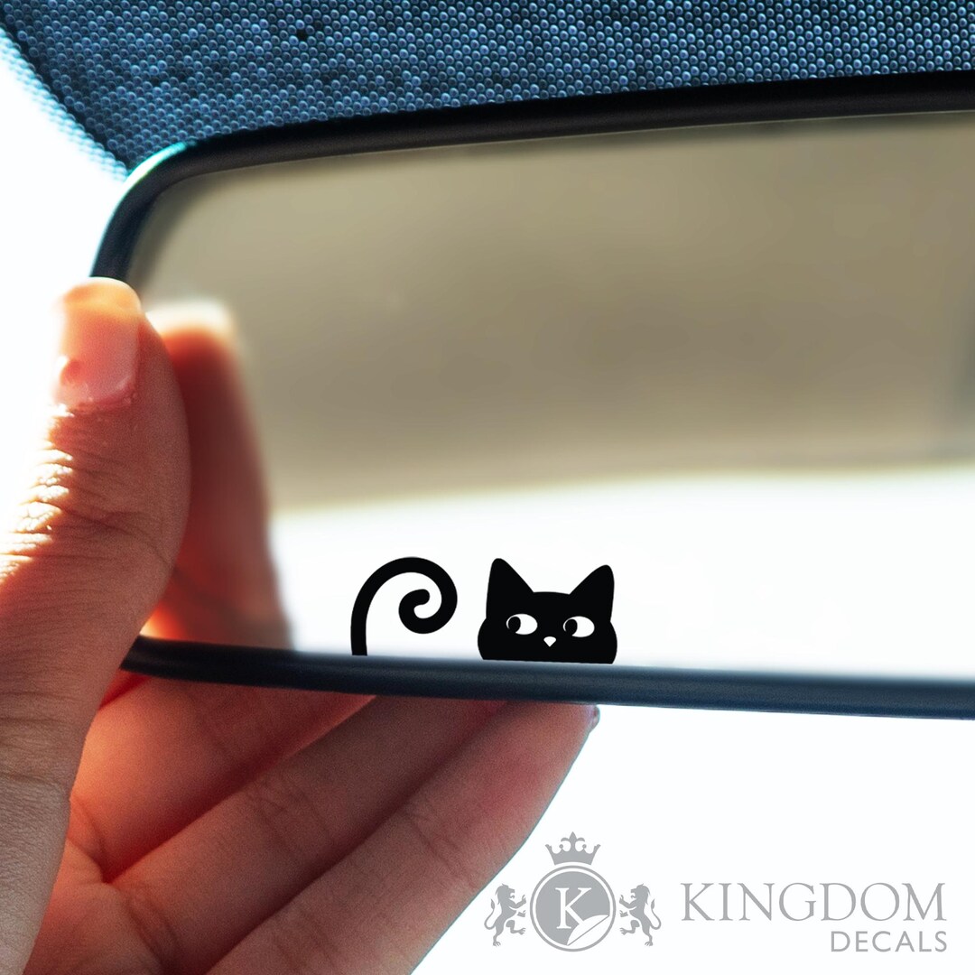 peeking black cat poster, cute cat print, home decor,... Peeking Cat Sticker | 2 Piece Cat Vinyl Decal, Cat Lover Gift, Cute ...