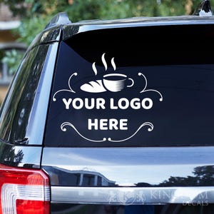 Benutzerdefiniertes Logo-Auto-Aufkleber | Personalisierter Fensteraufkleber, Business Vinyl Aufkleber, Vinyl Aufkleber für Glas, Fahrzeugheckscheibe Aufkleber
