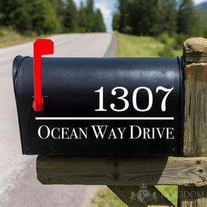 Personalized Mailbox Numbers Decal | Address Mailbox Sticker, House Numbers, Housewarming Gift Mailbox Vinyl Decor, Modern Mailbox Lettering