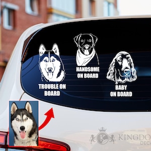 Custom Pet Portrait Decal | Pet Car Sticker, Dog Decal, Cat Decal, Pet Memorial Decal, Custom Decal, Personalized Decal, Gift For Pet Lover