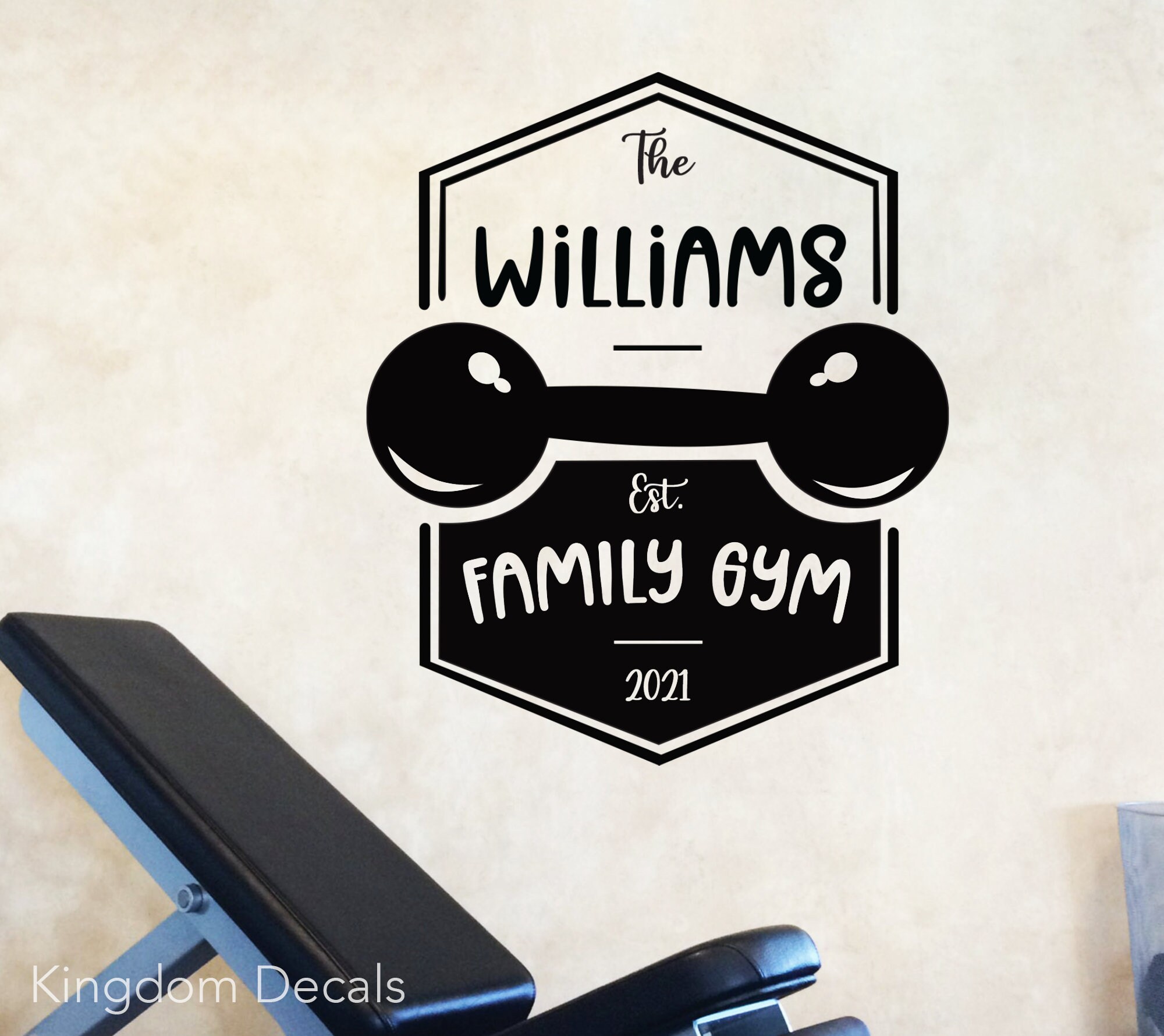 Personalized Home Gym Wall Decal Fitness Wall Sticker Vinyl Etsy