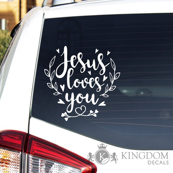 JESUS SAVES Vinyl Decal Sticker Car Window Wall Bumper Bible Child