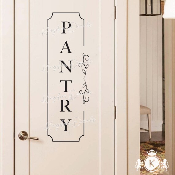 Pantry Decal Door Sign Sticker Modern Rustic Farmhouse - Etsy