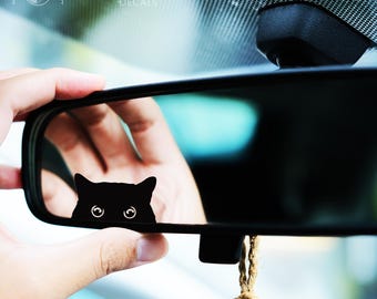 Cat Peeker Decal | Peeking Black Cat Sticker, Car Decal, Peeking Cat Sticker, Peeking Cat Decal, Cat Peeking Laptop Decal, Bumper Sticker