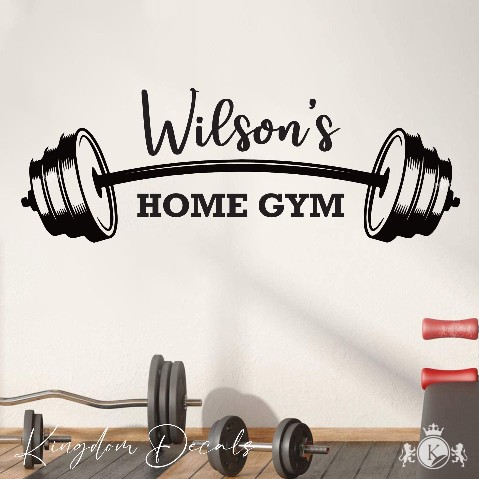 Personalized Home Gym Wall Decal Fitness Wall Sticker Vinyl Etsy UK