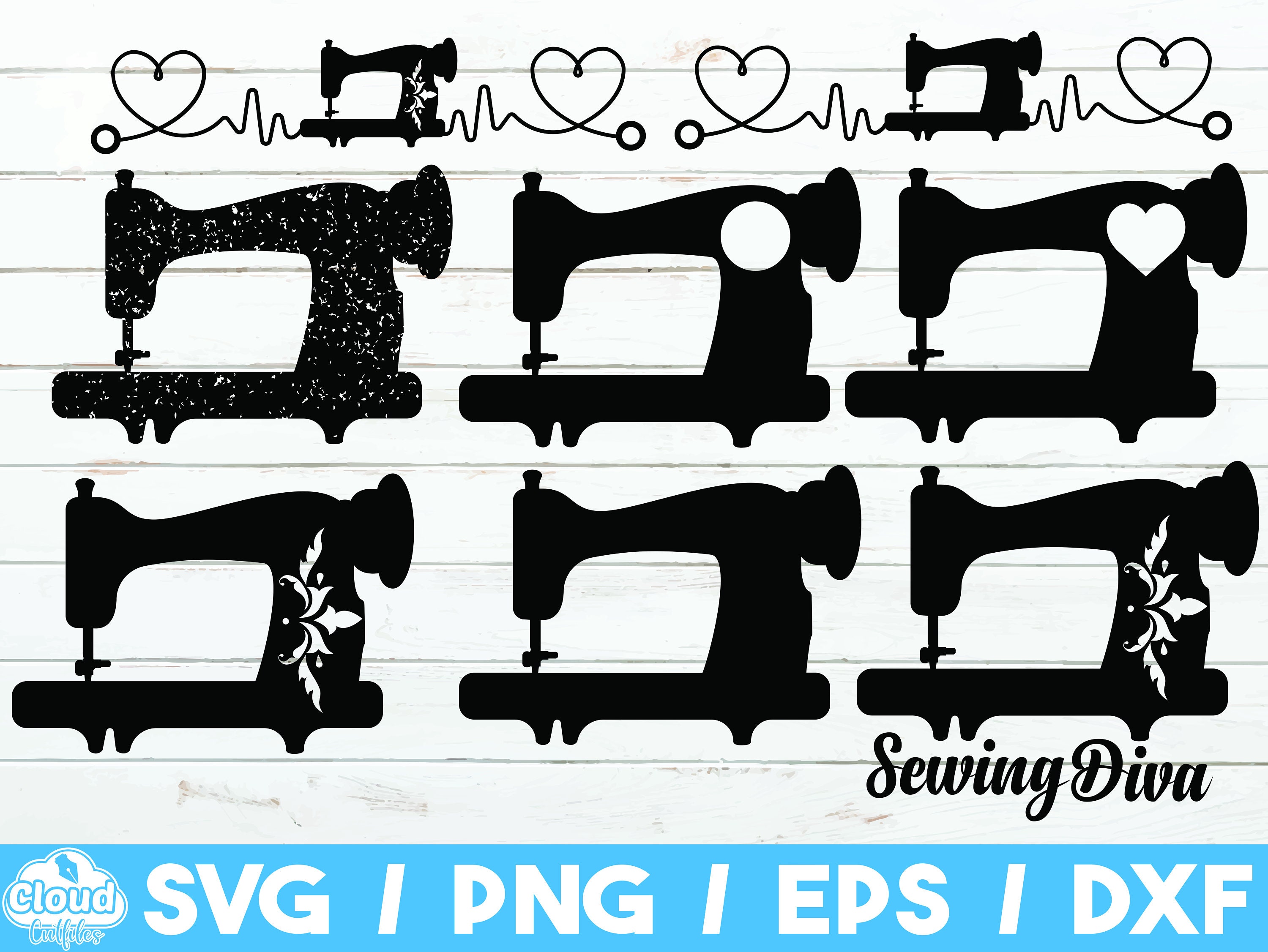 Sewing Machine SVG Sewing Machine Monogram Svg Sewing Etsy