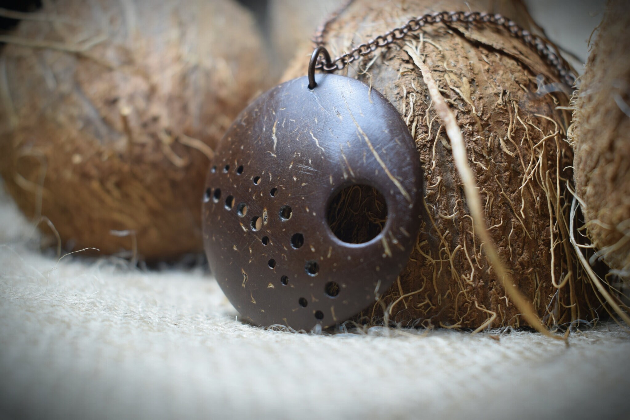 Handmade Pendant Necklace Coconut Shell Boho Jewelry Etsy UK