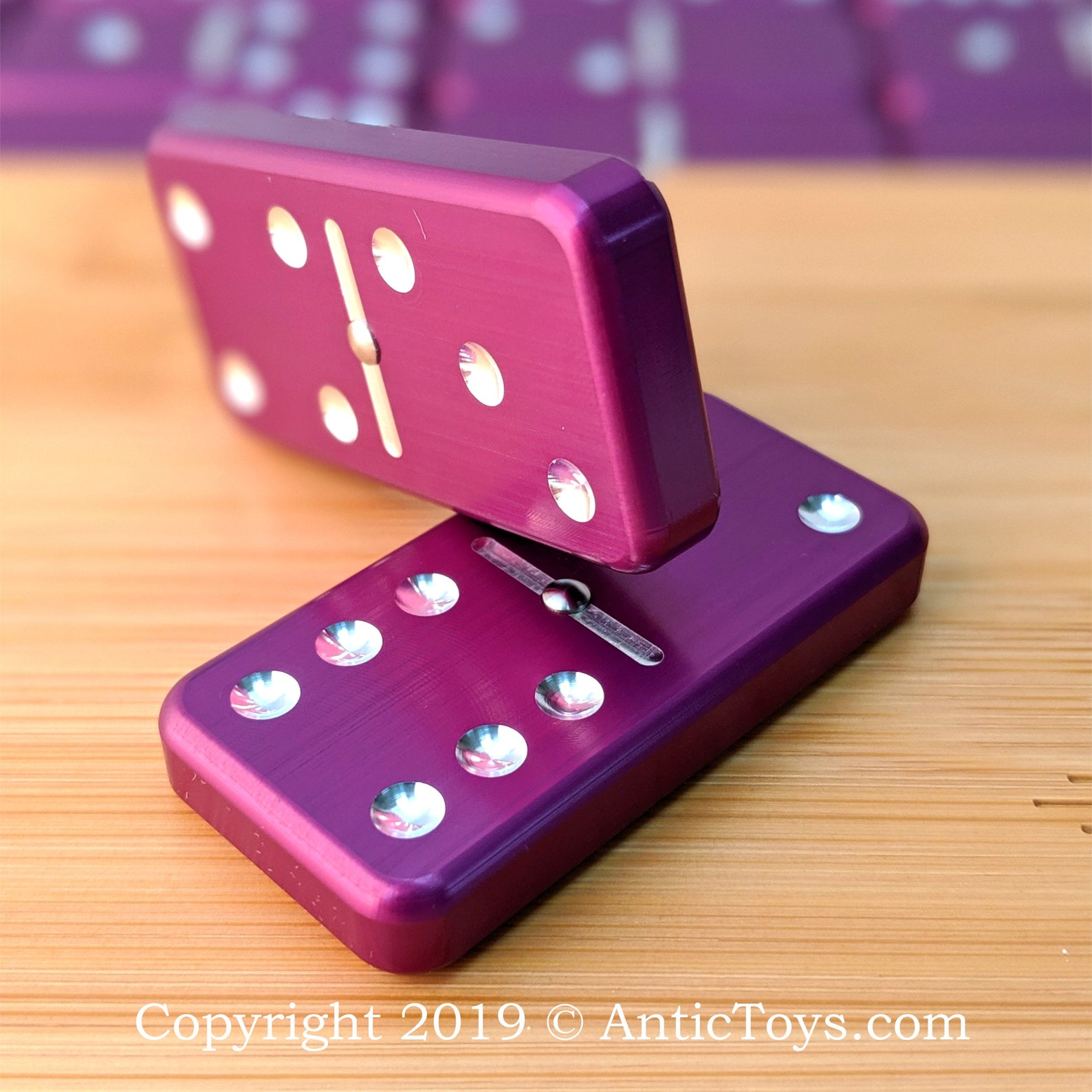 Doublesix Spinner Domino Aluminum Spinner Domino Tabletop Etsy