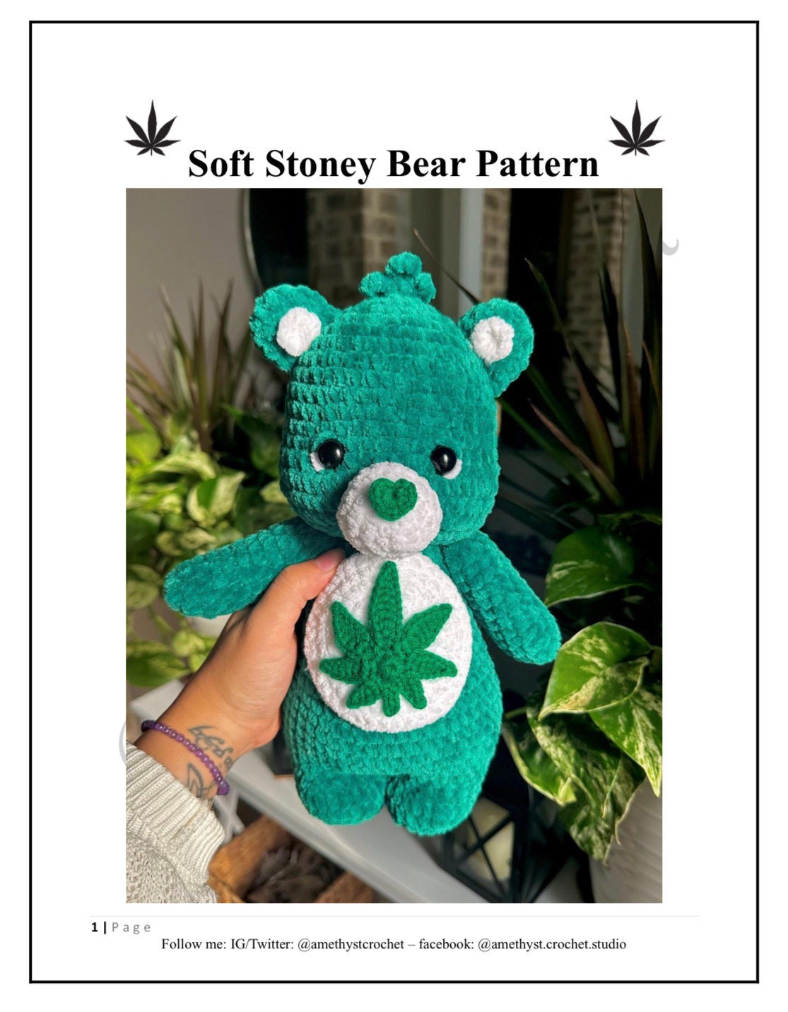 Leisure Arts Little Crochet Friend Kit SM Bear