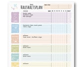 Haushaltsplaner und Putzplaner für Familien I DIN A4 Planer zum Ausdrucken I CreativeRobin