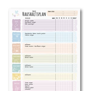 Household planner and cleaning planner for families I DIN A4 notepad I 50 sheets I CreativeRobin