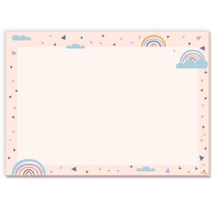 Rainbow coloring pad and painting mat for children & adults | Desk pad made of paper DIN A3 with 25 sheets | CreativeRobin