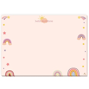Rainbow coloring pad and drawing mat for children and adults | A3 paper desk pad with 25 sheets | CreativeRobin