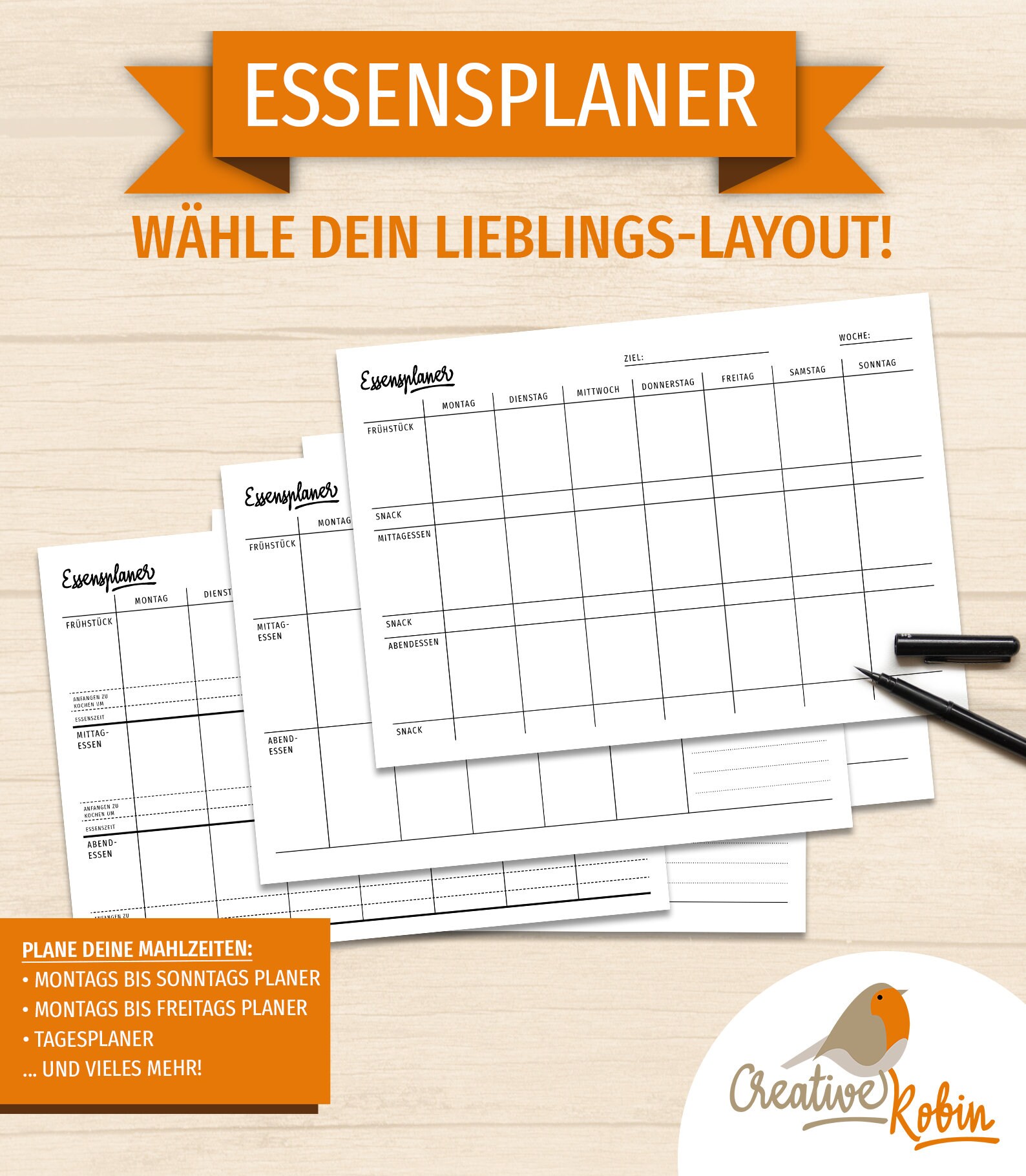 Wochenplaner Block A4 - Essensplaner & Putzplan In Einem