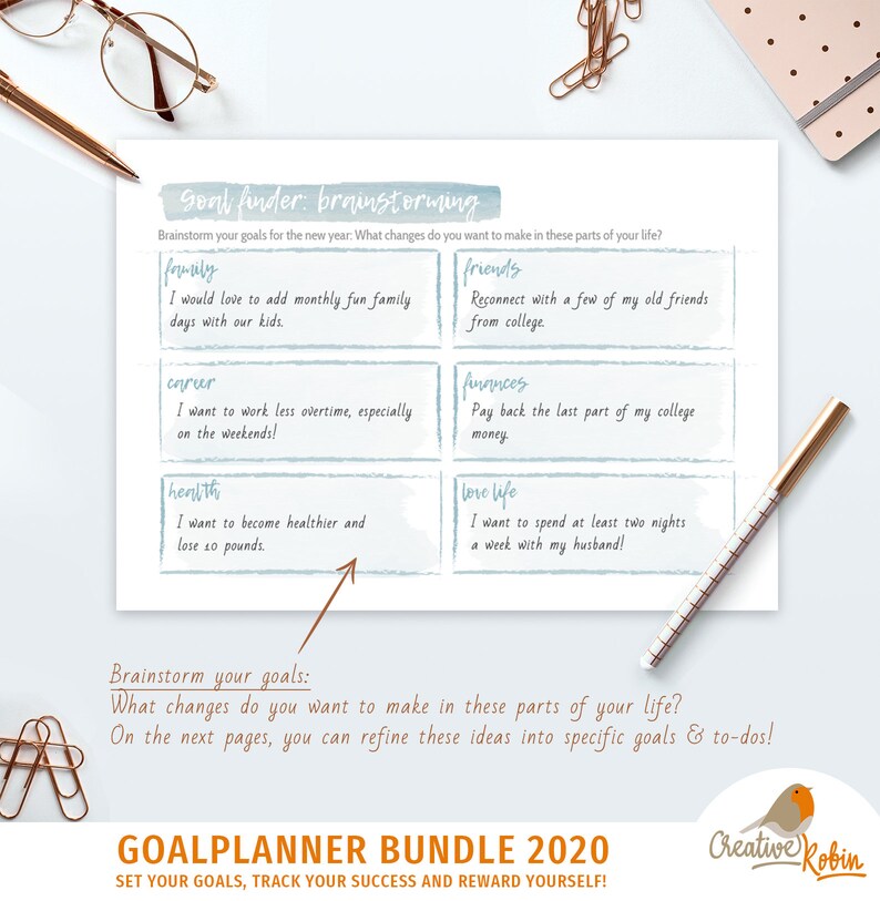 Yearly GOAL PLANNER 2023 Goal Planning CALENDER Monthly Etsy